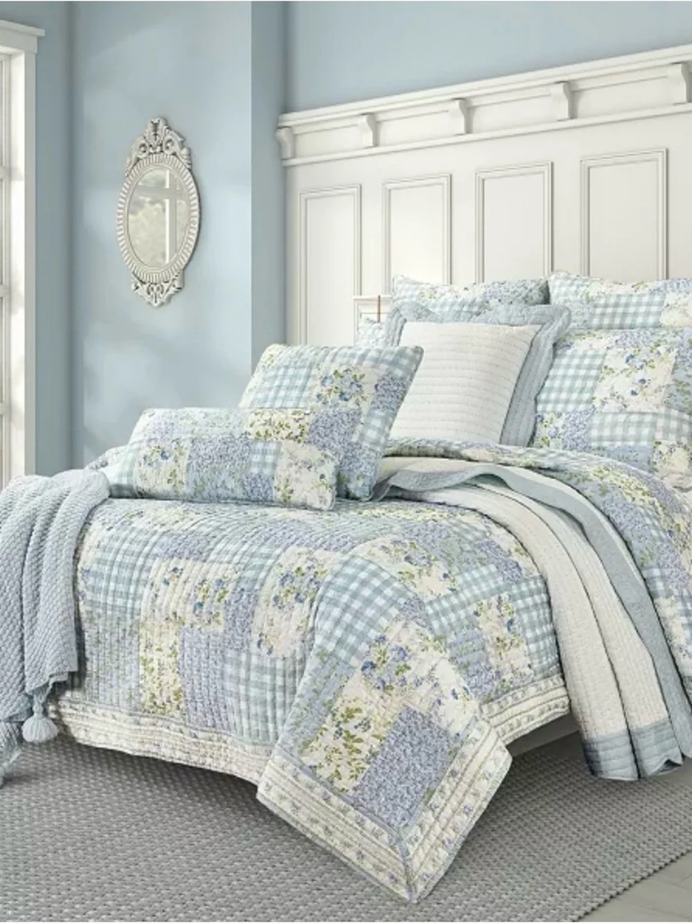 Piper & Wright Karalena Cotton Quilt, Full/Queen 90x90in